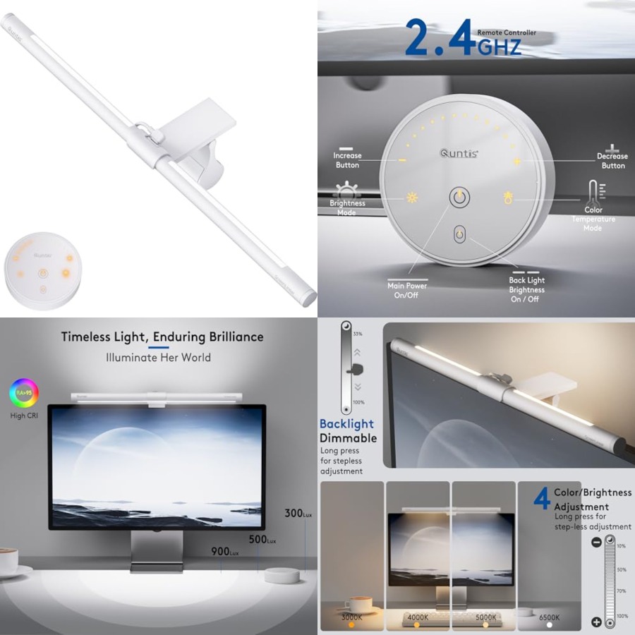 Desk Setup In Office - Uzaktan Kumandalı Monitör Işık Çubuğu, Göz