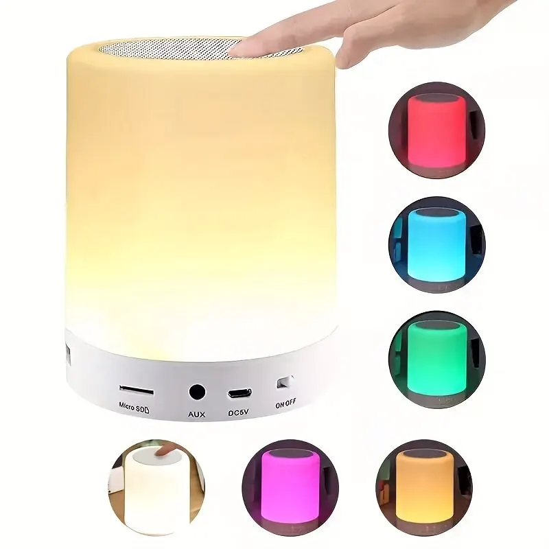 Desk Setup Speakers - 2024 başucu masa lambası kablosuz Bluetooth