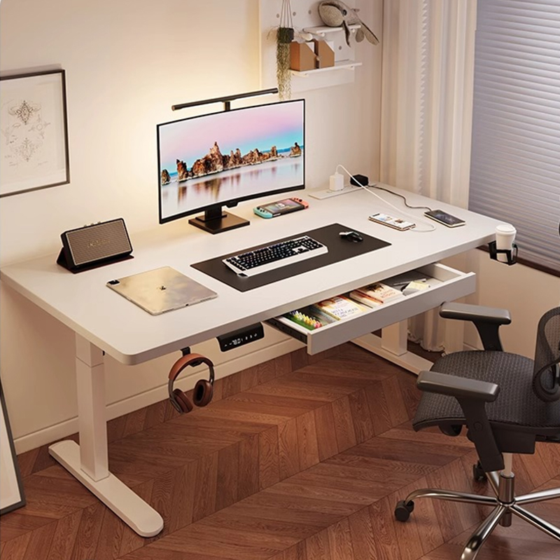 Desk Setup In Office - Modern Demir Çift Motorlu Elektrikli Ayarlanabilir
