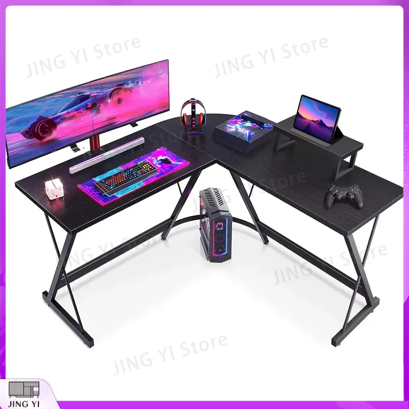 L Shaped Desk Setup - L Şekilli Oyun Masası Monitör Standlı