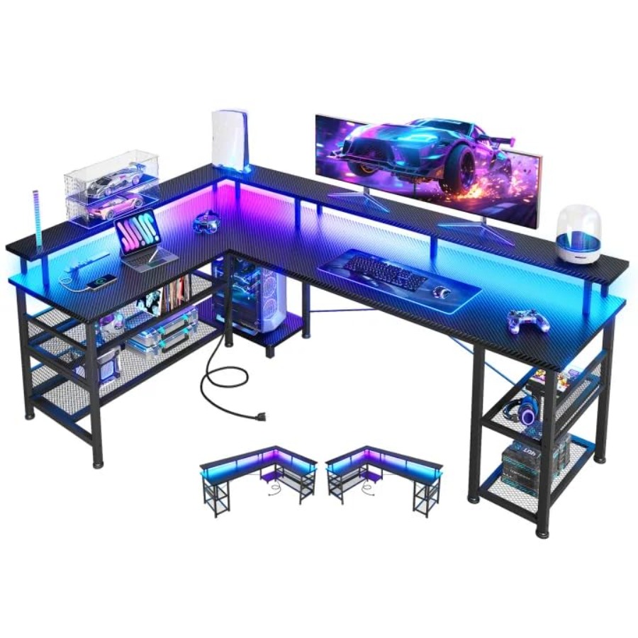 L Shaped Desk Setup - 66 cm Genişliğinde, L Şeklinde, Güç