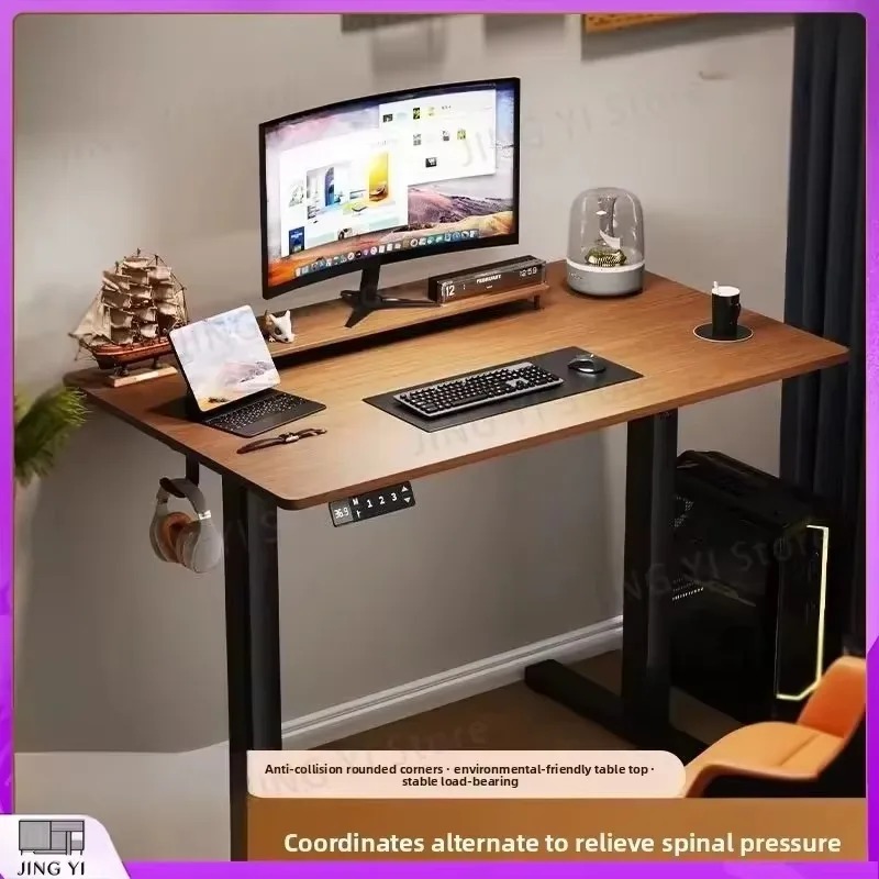 Desk Setup In Office - Elektrikli Yükseklik Ayarlı Ayakta Çalışma Masası,