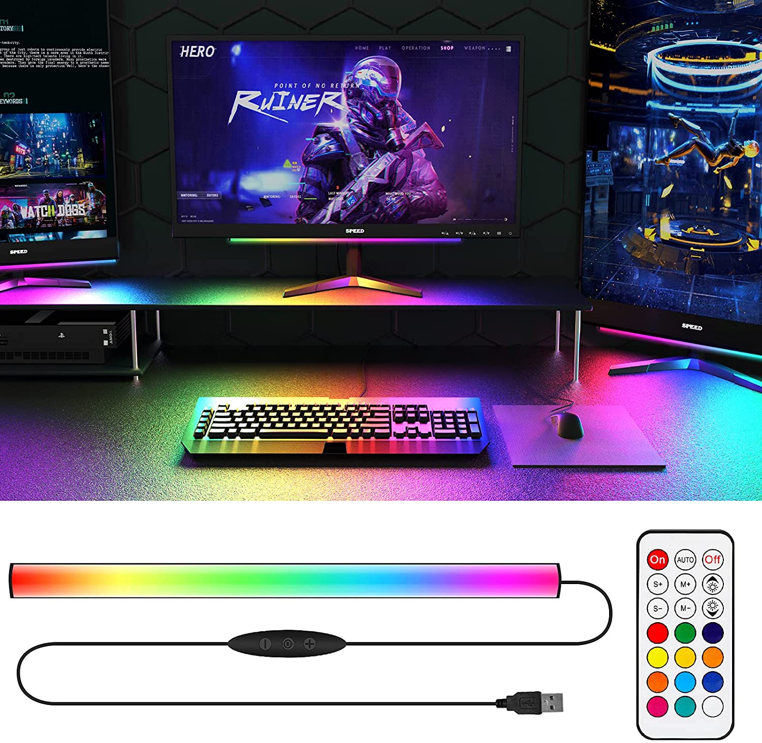 Desk Setup Diy - Monitör Altında Işık Çubuğu RGB Dreamcolor
