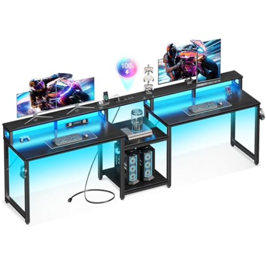 İki kişi için tasarlanmış oyun - L Shaped Desk Setup incelemesi ve fiyatı