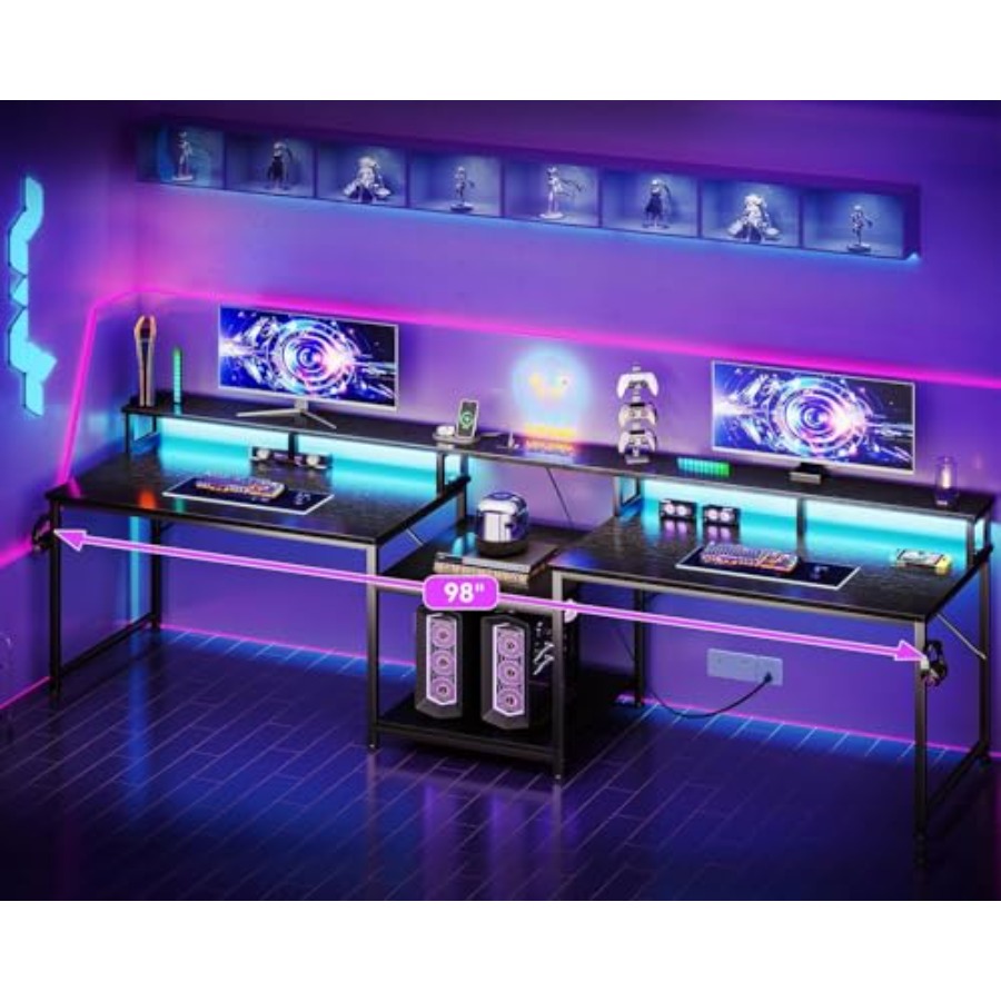 İki kişi için tasarlanmış oyun - L Shaped Desk Setup incelemesi ve fiyatı