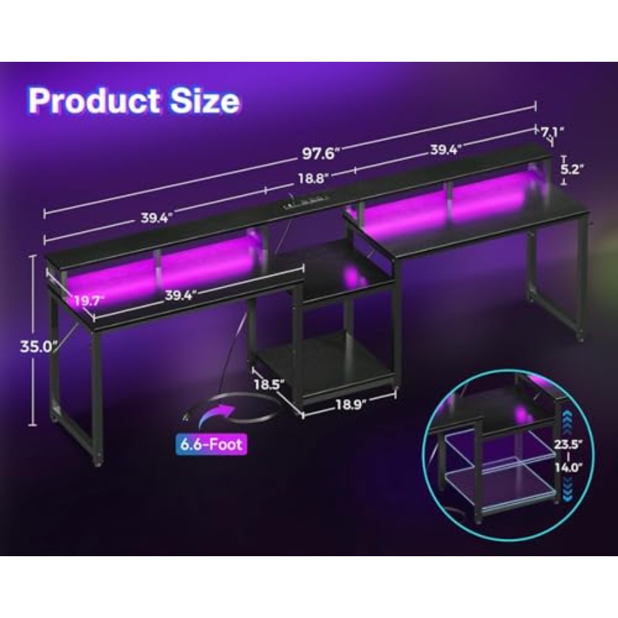 İki kişi için tasarlanmış oyun - L Shaped Desk Setup incelemesi ve fiyatı