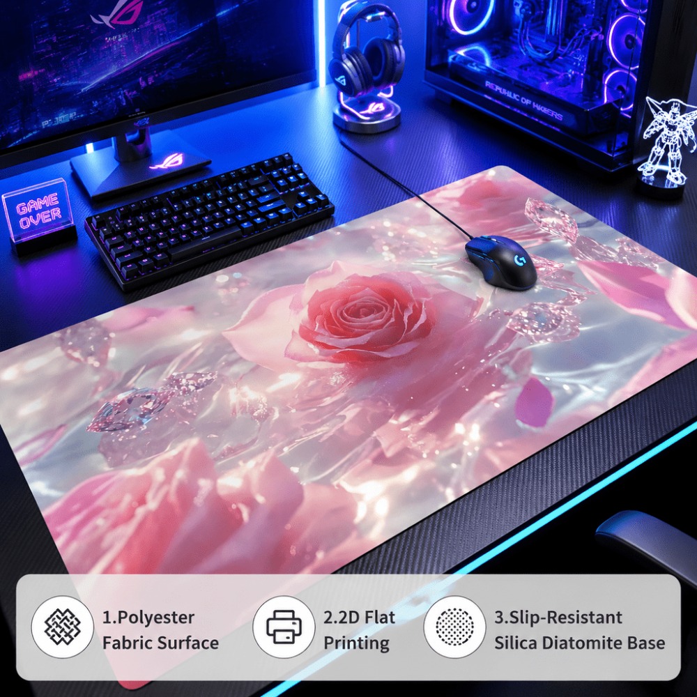 Orijinal pembe gül filigranı.  - Desk Setup Simple incelemesi ve fiyatı