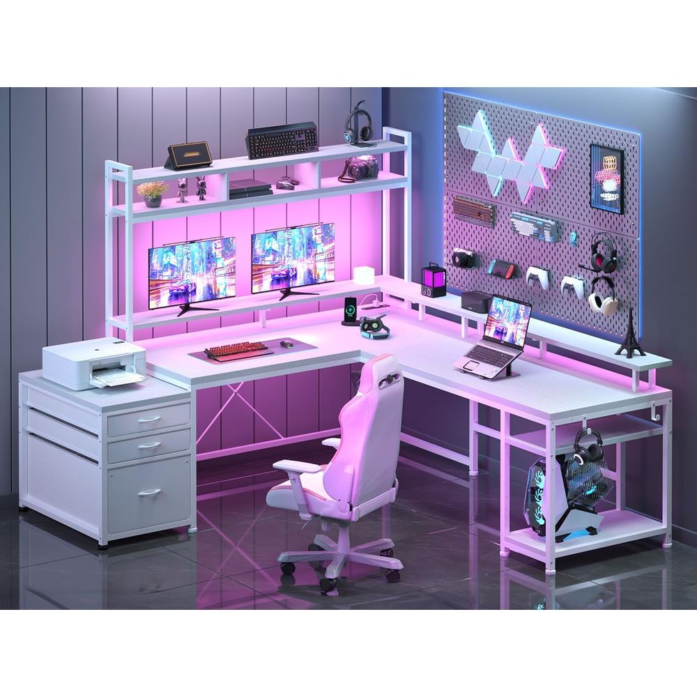 İki Kişilik Ev Ofisi için 104  - L Shaped Desk Setup incelemesi ve fiyatı