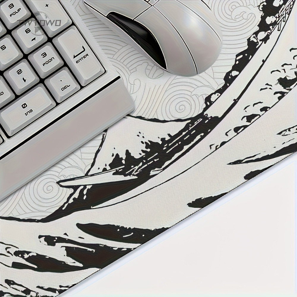 Siyah Beyaz Dalga Sanatı XXL M - Desk Setup Simple incelemesi ve fiyatı