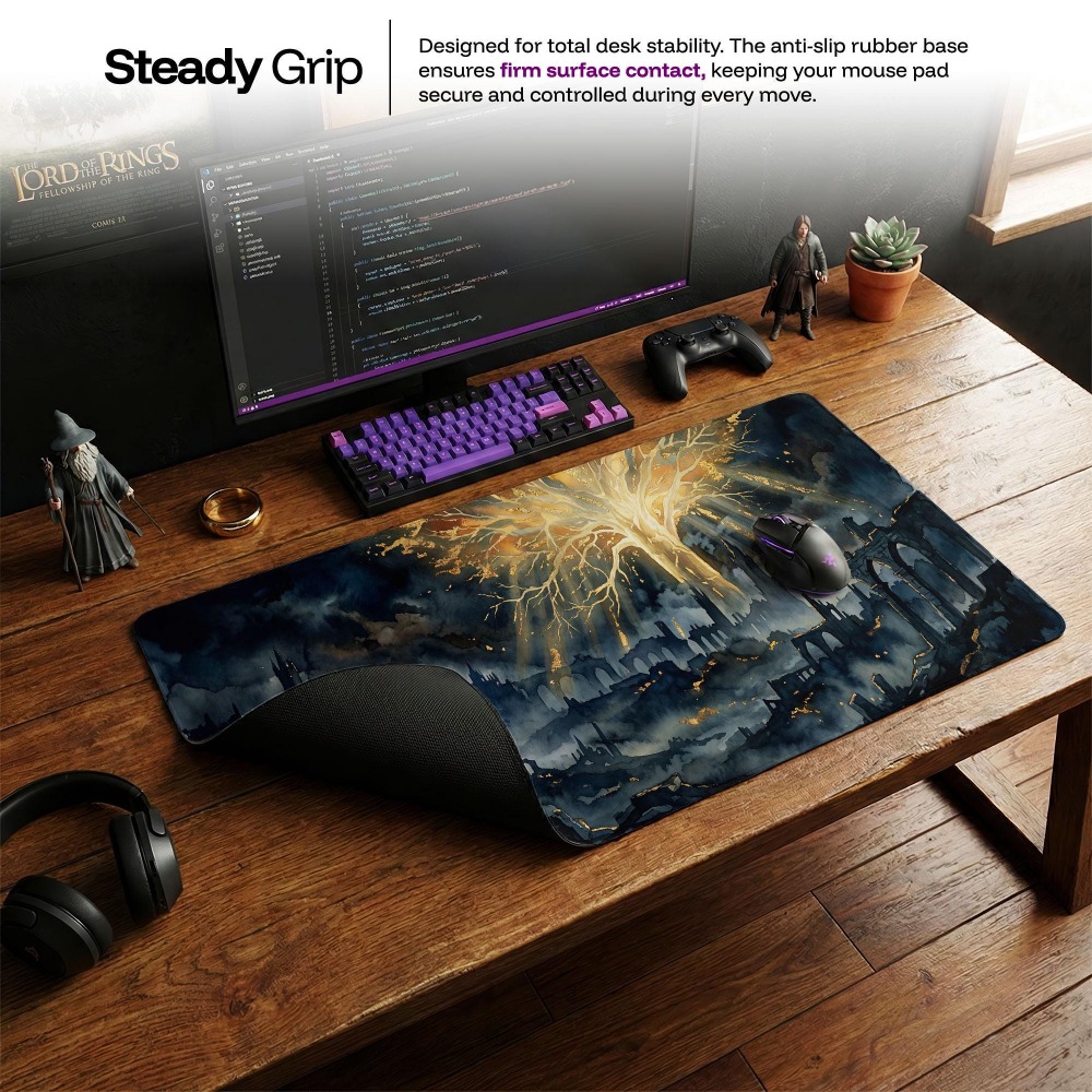 Masa Örtüsü, Koyu Fantazi Mous - Desk Setup Simple incelemesi ve fiyatı