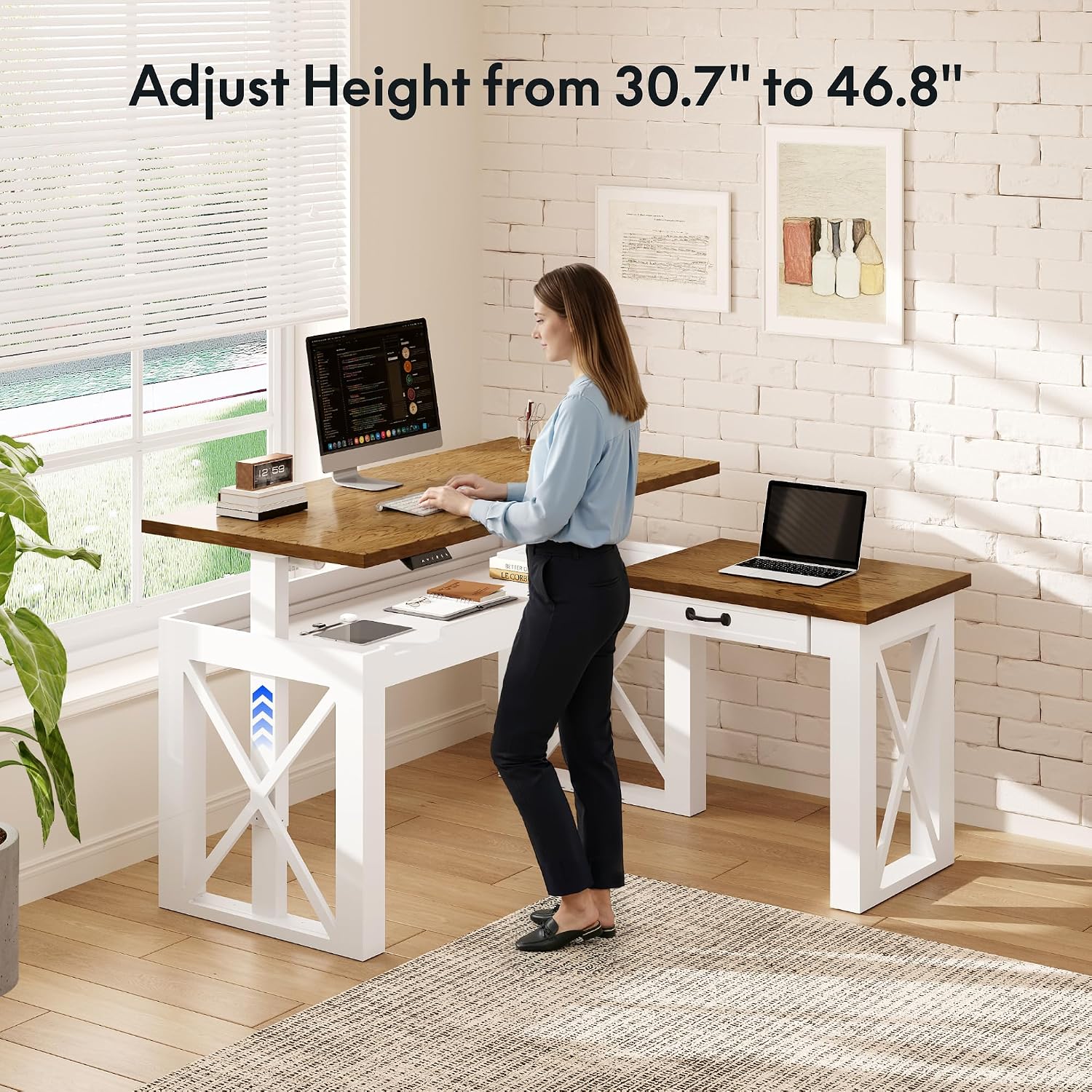 Çekmeceli L Şeklinde Ayakta Ça - L Shaped Desk Setup incelemesi ve fiyatı