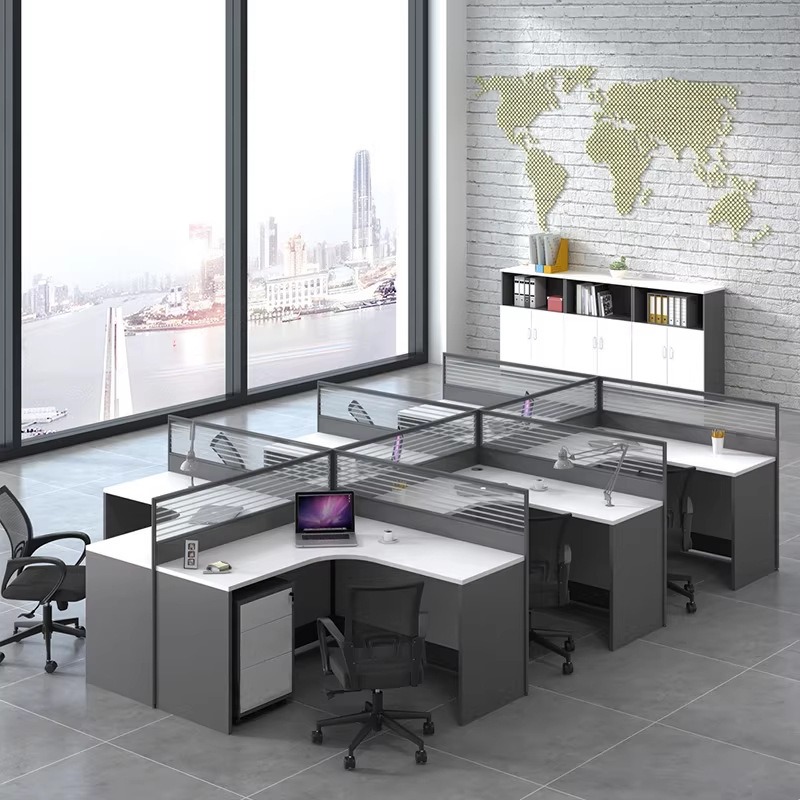 2, 4 veya 6 Kişilik Beyaz Ofis - L Shaped Desk Setup incelemesi ve fiyatı