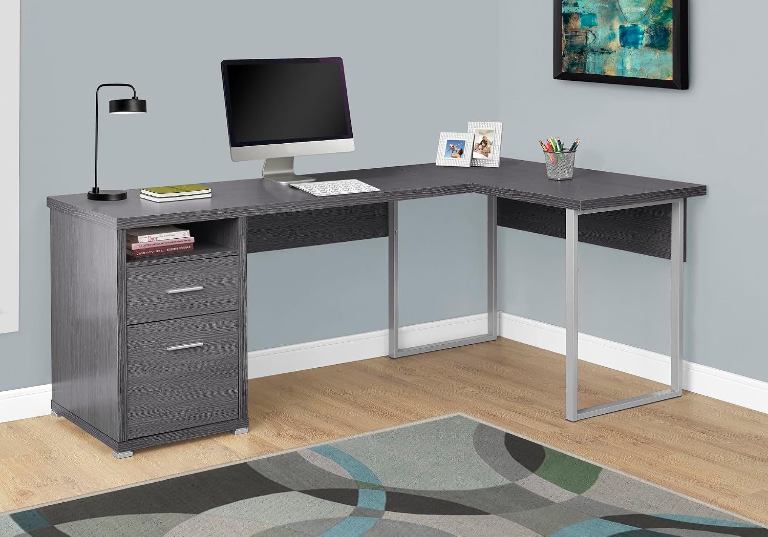 I 7257 Bilgisayar Masası, Ev O - L Shaped Desk Setup incelemesi ve fiyatı
