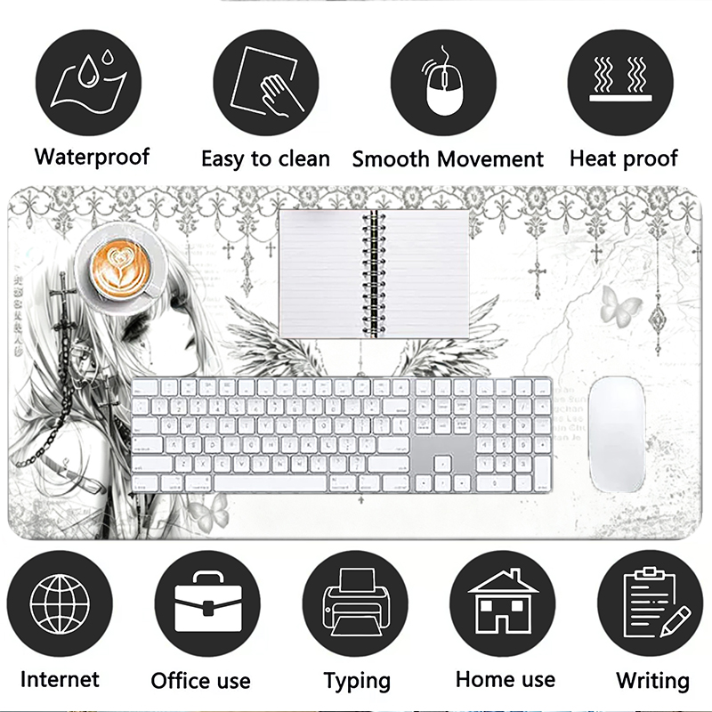 Deri Mousepad Siyah Beyaz Anim - Desk Setup Ergonomic incelemesi ve fiyatı